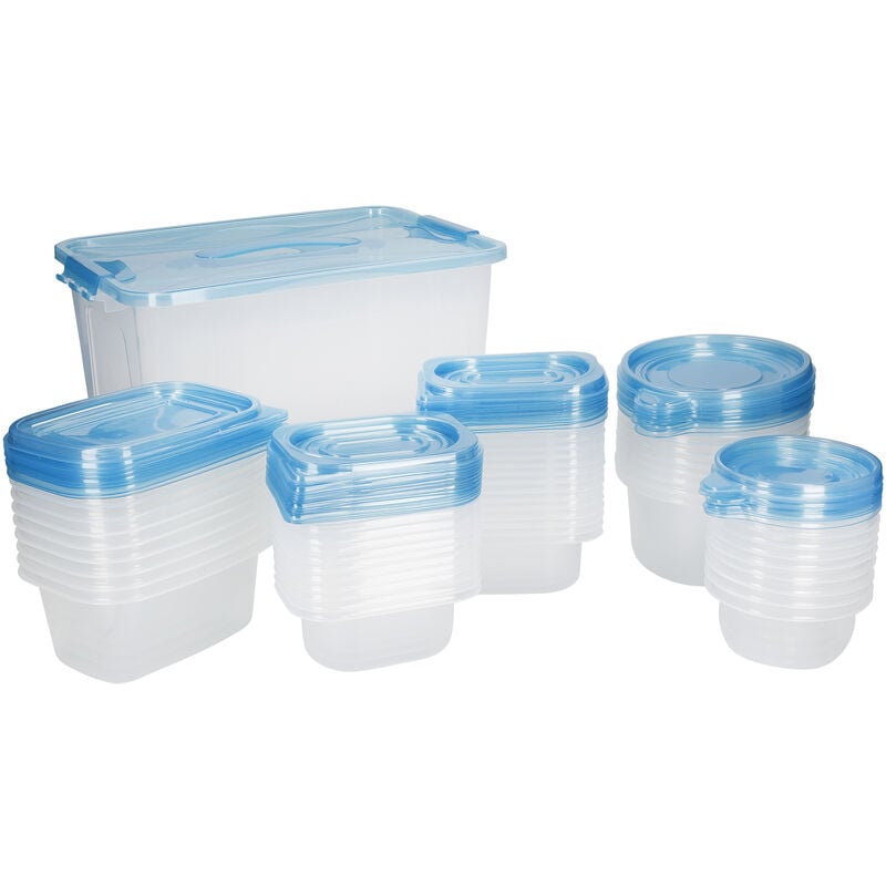 Kitchen Craft Set de 50 contenitori di plastica riutilizzabili de per  alimenti, frigorifero, congelatore e microonde