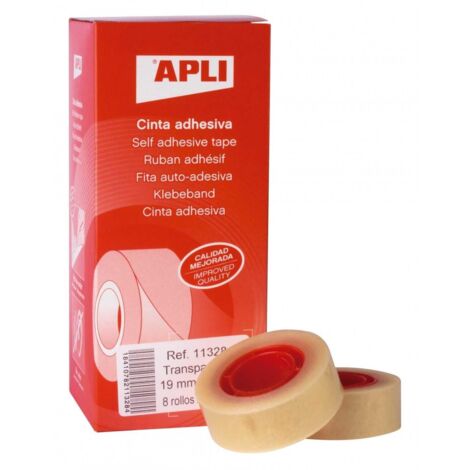 Nastro adesivo trasparente 19mm x 66m Pack da 8