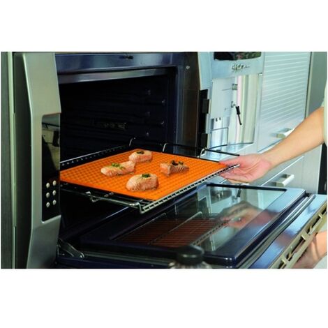[NON UTILIZZATO] OUTLET Vassoio Gustoso Vassoio in silicone flessibile, può essere posizionato nel forno, sgocciola il grasso dal cibo, non si attacca al forno. (1/4)