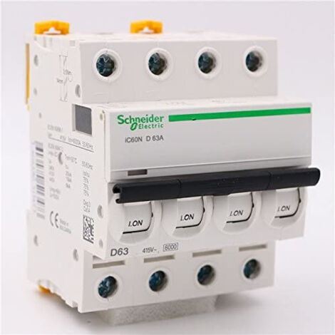 Interruttore automatico 400vac 4 poli su guida 63a 4 poli su guida Din A9f05463