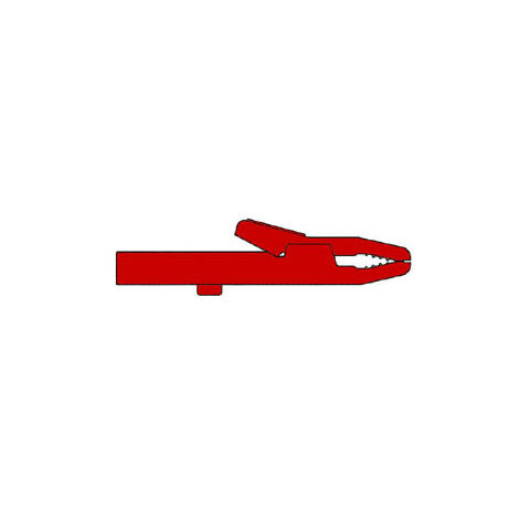 Morsetto a coccodrillo isolato 4mm 25a / rosso (ak 25) (1/3)