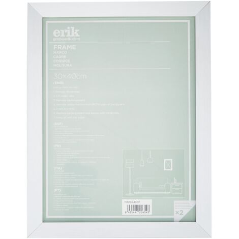 Frames By Post Cornice Shabby Chic 40x40 Cm - Profilo Largo In Plastica Riciclata, Colore Argento, Per Foto E Poster - 2