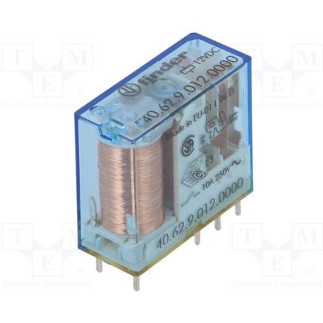 Relais Double Contact FINDER 40.52 - 12V DC, 8A - Référence 40.52.7.012.0000