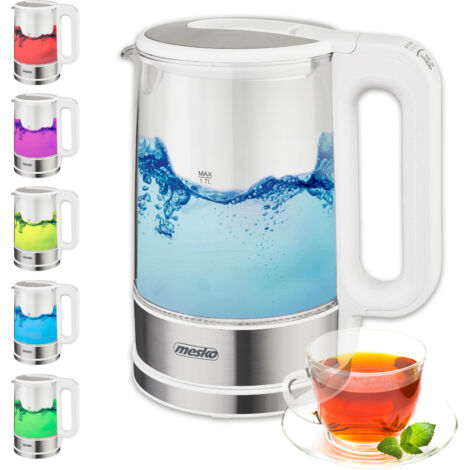 Bollitore in vetro bianco MS 1301 da 1,7 L con regolazione della temperatura. (1/5)