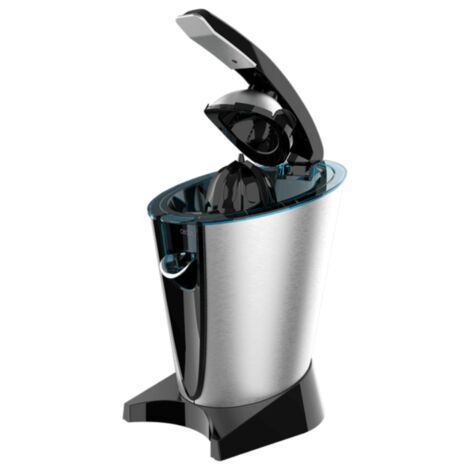 Cecotec Spremiagrumi elettrico a braccio EssentialVita Hyden 600 Steel. 600 W, Filtro in acciaio inossidabile, 2 Coni rimovibili, Leva di pressione, Sistema antigoccia, Lavabile in lavastoviglie.