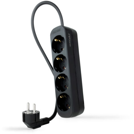 Base multipla 4 prese Cavo 1,4 m nero 10.37.0004-ns-bk (1/3)
