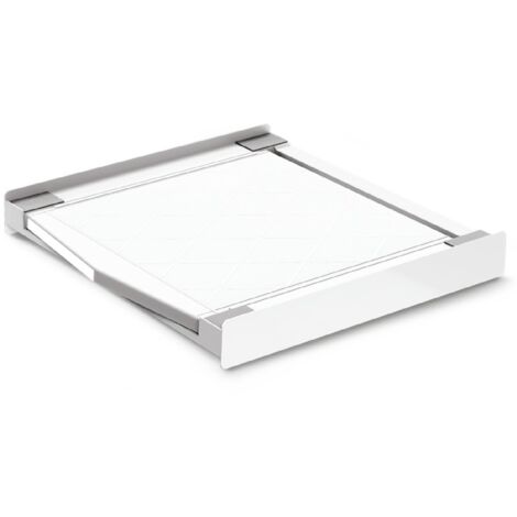 Kit di Sovrapposizione Universale con Ripiano Bolero per unificare Lavatrice e Asciugatrice in un unico blocco, ottimizzando lo spazio. Cassetto estraibile, installazione semplice. (1/4)