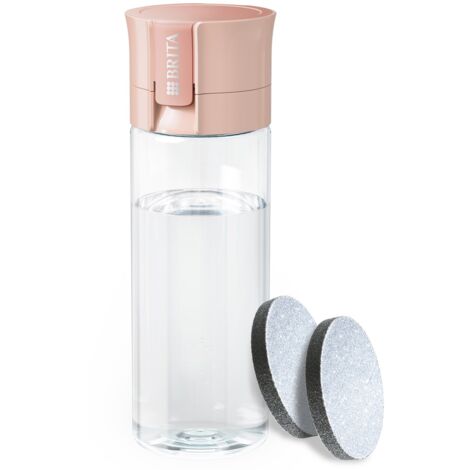 BRITA Bottiglia con filtro per acqua, 600 ml, con 2 filtri MicroDisc – la confezione può variare
