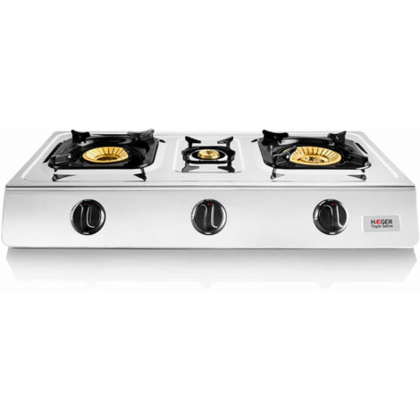 Haeger Triple Safine Stove - cooker de gas cooktop surface 3 burners - zones