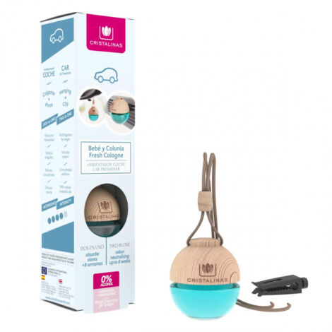 AREON - Deodorante per auto, profumo fresco, 4 ml, profumo di anguria, diffusore da appendere con coperchio in legno naturale, lunga durata