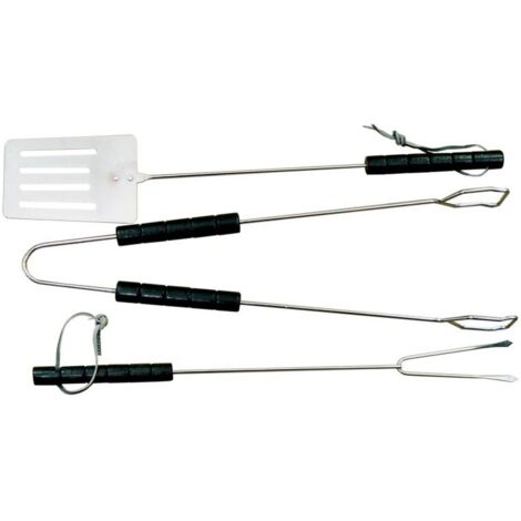 grillart® Set di posate per barbecue 3 pezzi in acciaio inox di alta