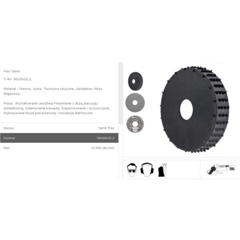 Tarpol tarnik - frez  fi - 90mm x 20 x 22,2mm t-40 (1/2)