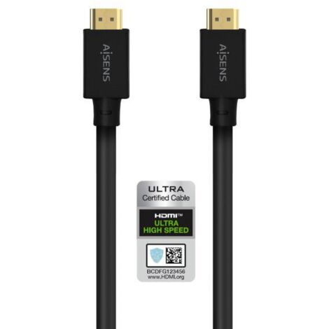AISENS AISENS HDMI V2.1 UltraHigh Speed / Hec 8K@60Hz 48Gbps, A/M-A/M, Nero, 5.0M (1/3)