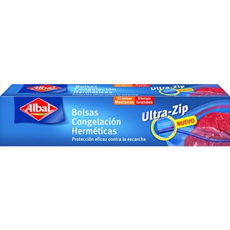 InnovaGoods - Set 10 Sacchetti Riutilizzabili per Alimenti, Conservazione Ecologica, Chiusura Ermetica, Adatti a Frigo e Freezer, Trasparente, 5X 21,5x12 cm e 5X 21,5x18 cm, Plastica