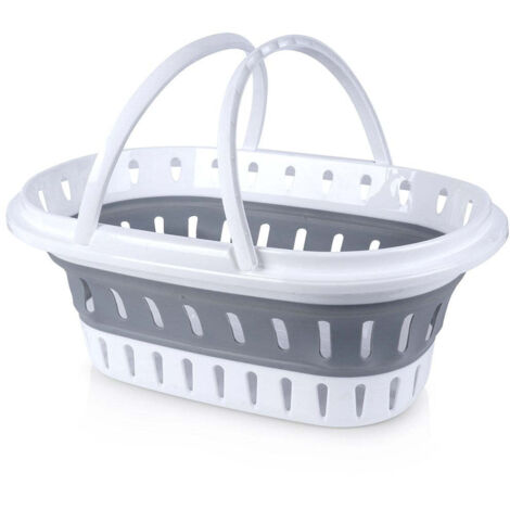Bathroom Solutions Cesto per la biancheria pieghevole 60 x 40 x 27 cm (1/5)
