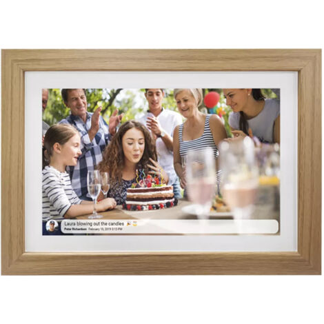 Denver PFF-1042LW cornice fotografica digitale Wood 25,6 cm (10,1") Touchscreen Wifi (1/5)