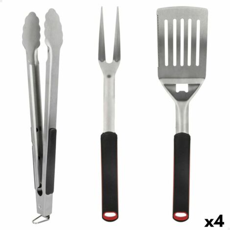 Juego de Utensilios para Barbacoa con Estuche de Aluminio, Tenedor, Espátula, Cu
