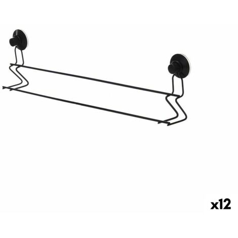 Portasciugamani A Scala Jayden 6 Livelli In Acciaio Nero - Per Bagno - Design Moderno E Funzionale - Foto 5