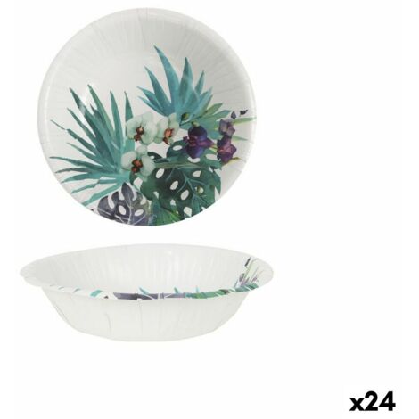 250 Piatti Di Cartone Biodegradabili 20 Cm – Monouso Rotondo Bianco Per Eventi, Compleanni E Catering – Adatti Per Alimenti Secchi - 2