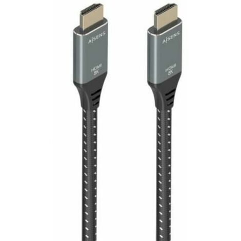 AISENS - A150-0878 -Cable HDMI V2.1 Ultra High Speed/Hec 8K@60Hz 48Gbps, A/M-A/M, Grigio/Nero, 10M (1/5)