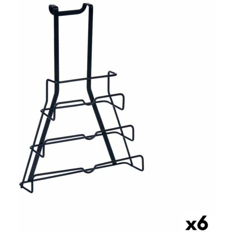 Porta Utensili Da Cucina Senza Fori - 2 Pezzi Con 10 Ganci, Grigio, In Alluminio Aerospaziale - Foto 5