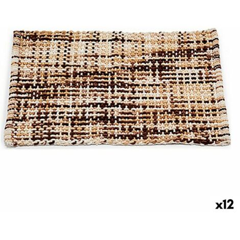 Tappeto Bagno Microfibra 50x80 Cm - Super Assorbente, Antiscivolo, Lavabile, Marrone Chiaro - Foto 4