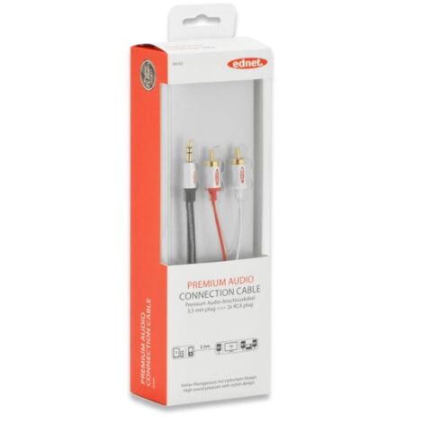 Nedis Cavo Audio 1,5m: 2 RCA – 3,5mm Per Collegare Cuffie O PC - 3