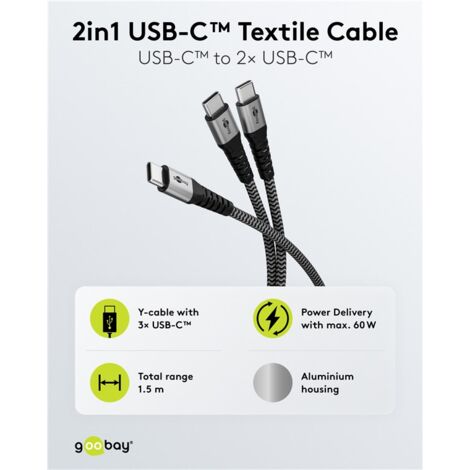 Goobay 93972 Cavo USB 2.0 Ad Alta Velocità, Nero, 1.80m