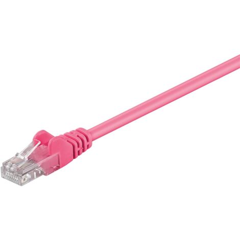 Cavo Di Rete Goobay CAT 5e U/UTP 5 Metri - Colore Magenta, Connettori RJ45, Per Gigabit Ethernet