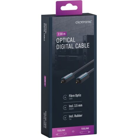 Cavo Toslink, Cavo premium  1x spina Toslink  1x spina Toslink  2,0 m  Cavo in fibra ottica polimerica. Lunghezza del Cavo 2 m (1/5)