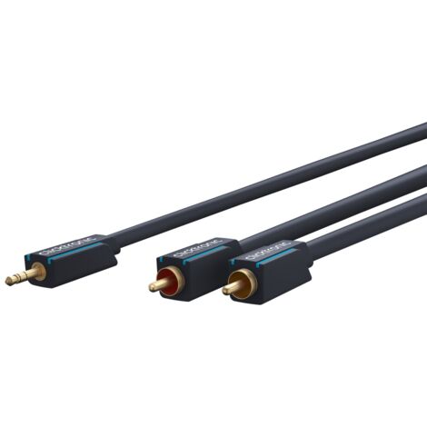 Cavo adattatore da 3,5 mm AUX a RCA, stereo, Cavo premium  1x 3.5 mm jack plug  2x cinch plug  7,5 m  Conduttore interno OFC. Lunghezza del Cavo 7.5 m (1/5)