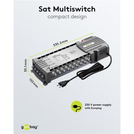 Système satellite TechniSat 65plus blanc avec commutateur
