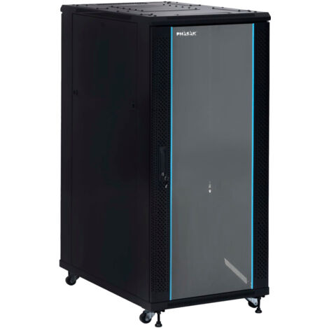 Armadio Rack 19 Per Reti 37U (A)1833, (L)600, (P)1000 Colore Nero Porta Traforata - Armadi Rack
