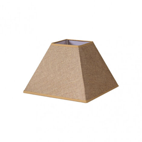 FABRILAMP Paralume a piramide E27 Marrone 35x15x25 cm Saco-juta