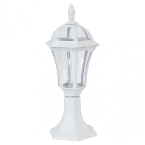 Lampada da parete rustica in alluminio 230V nero e lampada da parete in vetro per giardino terrazza percorso giardino percorso terrazza lampade da esterno (Bianco