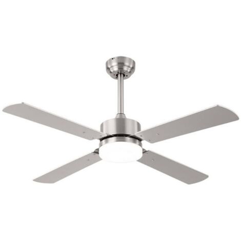Ventilatore 18w dc hupe nickel 4 asp.6 vel.107d remoto,memoria e temp.3000-4000-6000k