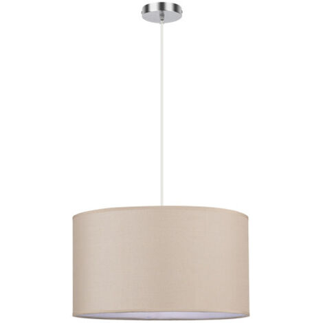 FABRILAMP Lampada a sospensione modello Chanza in cromo/beige