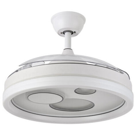 Fabrilamp Esparta Ventilatore da Soffitto DC 3 Pale, Controllo e Timer 72W 6120LM Bianco