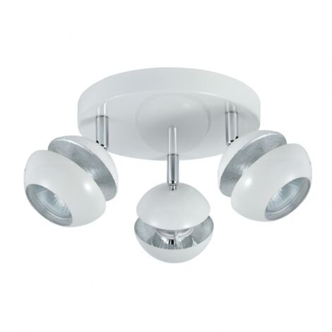 AKUNADECOR Beethoven plafoniera De 3 faretti per bagno bianco/argento (1/3)