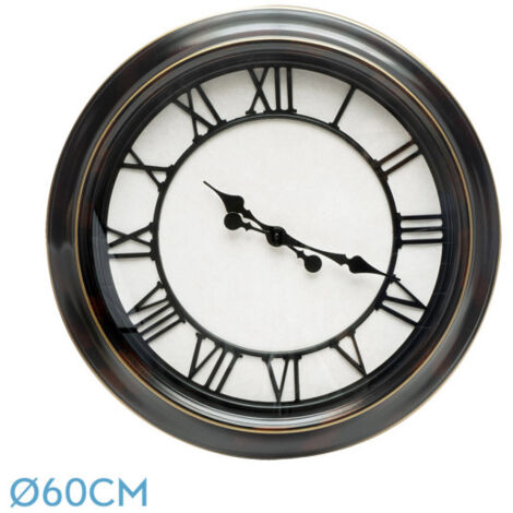 Orologio da parete dealmita nero rustico 60d lancette retro industriale grandi dimensioni