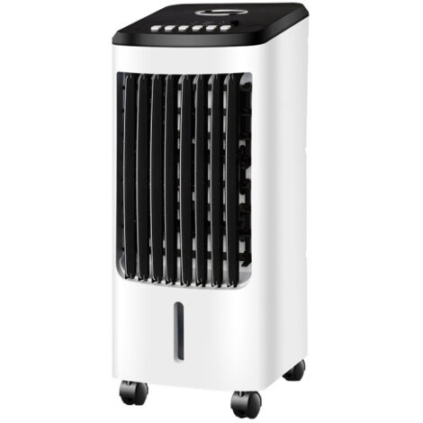 Raffreddatore evaporativo empire nero/bianco 80w 3vel 4litri oscillante, c/accumulatore de freddo, telecomando e timer 57x26,5x23cm