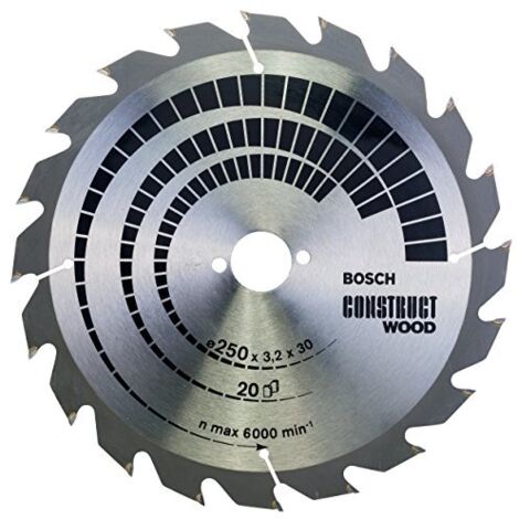Bosch Professional 2 608 641 774 - Lama  sega circolare Construct Wood - 250 x 30 x 3,2 mm, 20 (confezione  1)