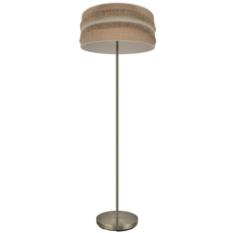 FABRILAMP Pavimento del soggiorno Natalia 1xe27 Pelle/satinato beige 164x40x40 Cm (1/2)