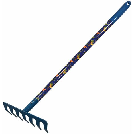 Rastrello In Plastica Per Bambini Con Manico In Legno – 60 Cm – Per Giardino E Sabbiera