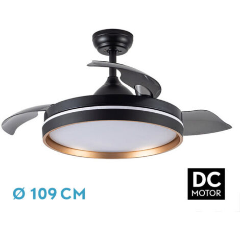 Ventilatore DC 72w Olimpia Bianca di 3 Spazi Transparenti FABRILAMP