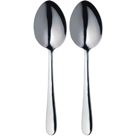 MasterClass Duo of Serving  Cucchiai of Stainless Steel, Set of 2 Cucchiai per buffet, cene e pasti in famiglia, Argento (1/5)