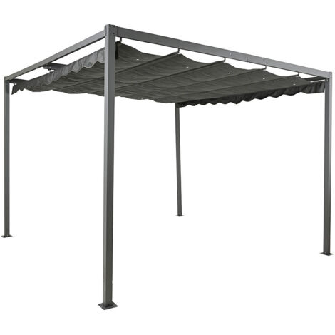 Pergola per esterni 300x300x220cm grigio antracite 891705 (1/2)