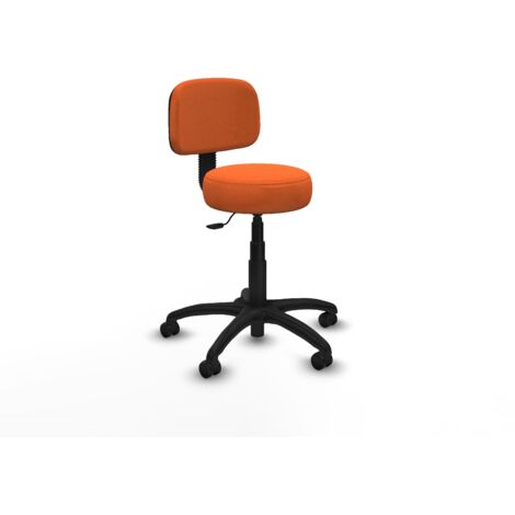 Silla Llanos giratorio bali naranja base poliamida 600 ruedas engomadas 50 (1/5)