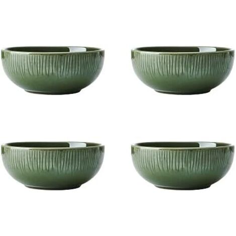 Now Designs Set Di 4 Ciotoline Porta Salse In Gres – Verde Opaco, Lavabili In Lavastoviglie