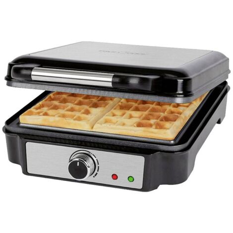 ProfiCook PC-WA 1241 4 wafer 1200 W Nero, acciaio inox